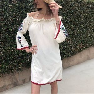 ASOS Gauze Off The Shoulders Dress